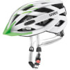 Kask rowerowy w zestawie z lampką LED City I-vo White Green Mat Uvex