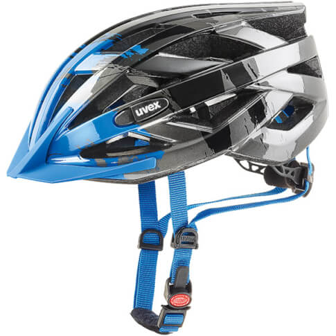 Kask do jazdy na rowerze lub rolkach I-vo c Dark Silver Blue Uvex 