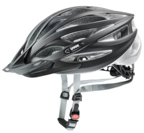 Kask rowerowy dla osób o dużym obwodzie głowy Oversize Black Mat Silver Uvex