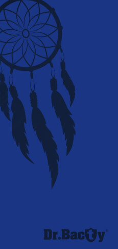Antybakteryjny ręcznik szybkoschnący 60x130 L Indian Blue Dr Bacty