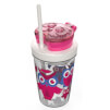 2w1 Butelka z pojemnikiem na przekąskę Snack tumbler Contigo 350 ml owl pink