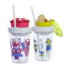 2w1 Butelka z pojemnikiem na przekąskę Snack tumbler Contigo 350 ml owl pink