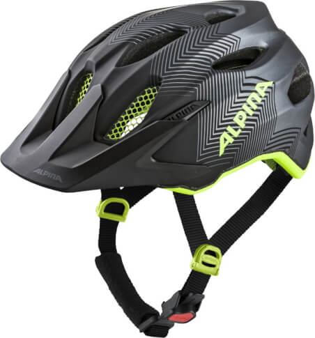 Kask rowerowy Carapax Junior Black Neon Yellow Alpina 