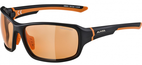 Okulary sportowe Lyron VL Black Matt-Orange Alpina szkło Varioflex orange Cat. 1-2