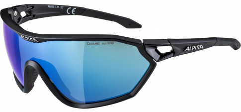 Okulary sportowe S-Way CM+ Black Matt Alpina szkło blue mirror Cat. 3