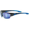 Całoroczne okulary sportowe Uvex Blaze III czarno niebieskie