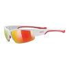 Sportowe okulary przeciwsłoneczne Uvex Sportstyle 215 biało czerwone