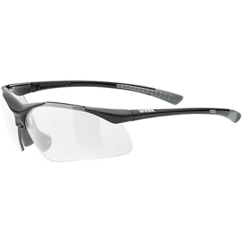 Sportowe okulary półramkowe Uvex Sportstyle 223 czarno szare