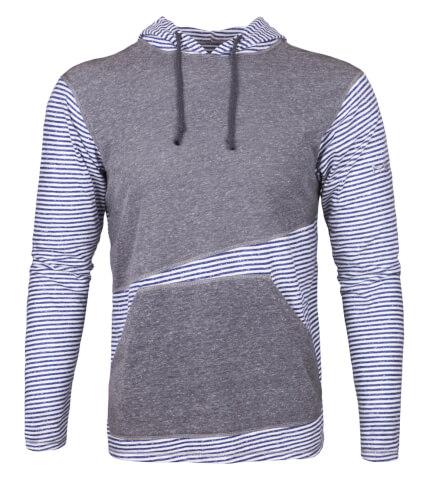 Bluza męska ASKLEV Milo blue stripes periscope grey