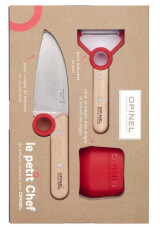 Zestaw nóż z osłoną i obieraczka Le Petit Chef Opinel 