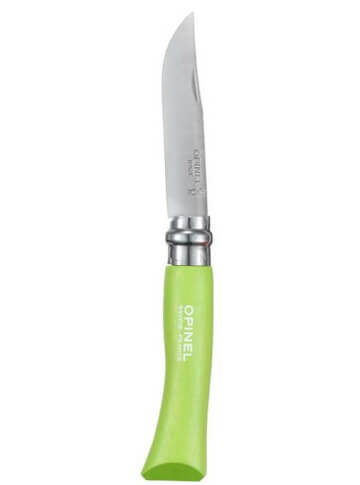 Klasyczny nóż składany Inox Pop Apple Green blister No 07 Opinel