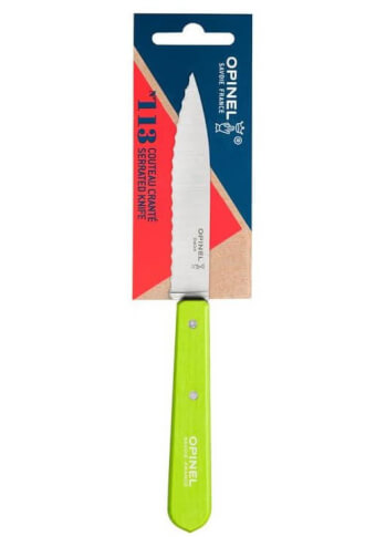 Uniwersalny nóż kuchenny Pop Serrated Green No 113 Opinel