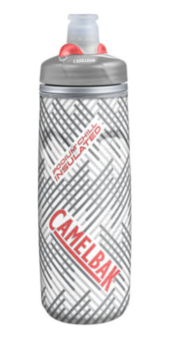Bidon rowerowy Podium Chill 620 ml z podwójną konstrukcją ścian Camelbak srebrno biały