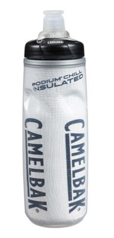 Bidon rowerowy Podium Chill 620 ml z podwójną konstrukcją ścian Camelbak biało czarny