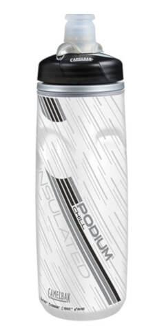 Bidon rowerowy Podium Chill 620 ml z podwójną konstrukcją ścian Camelbak czarno srebrny