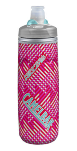 Bidon rowerowy Podium Chill 620 ml z podwójną konstrukcją ścian Camelbak różowo srebrny