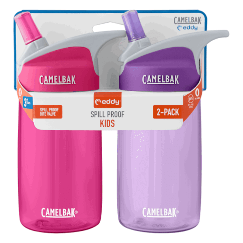 Zestaw dwóch turystycznych butelek dziecięcych Eddy Kids 400ml Camelbak różowa i fioletowa