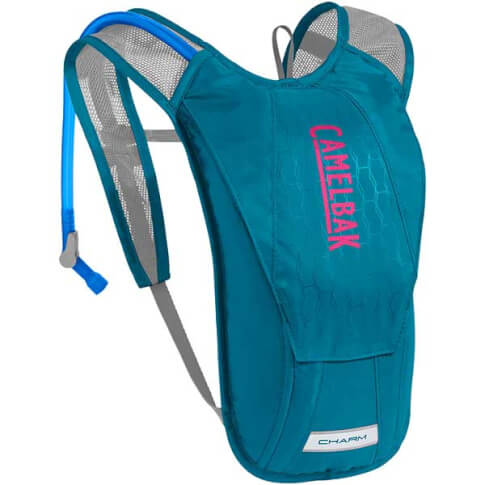 Damski przewiewny plecak rowerowy Charm z bukłakiem Crux 1,5L błękitny Camelbak