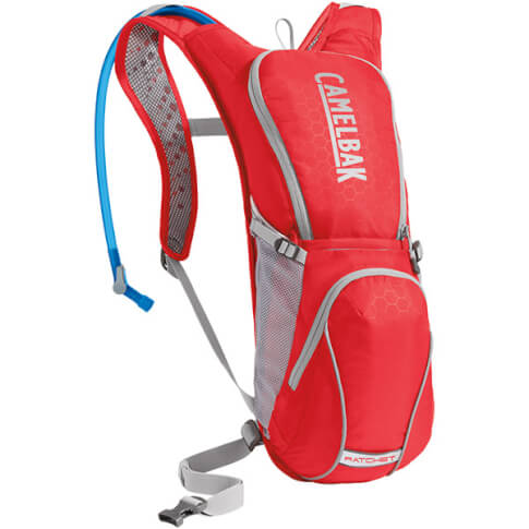 Praktyczny plecak rowerowy Ratchet 100 oz z bukłakiem Crux 3L czerwony Camelbak