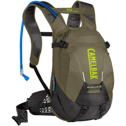 Praktyczny plecak rowerowy z systemem nawadniania Skyline LR 10 z bukłakiem Crux Lumbar 3 L oliwkowy Camelbak