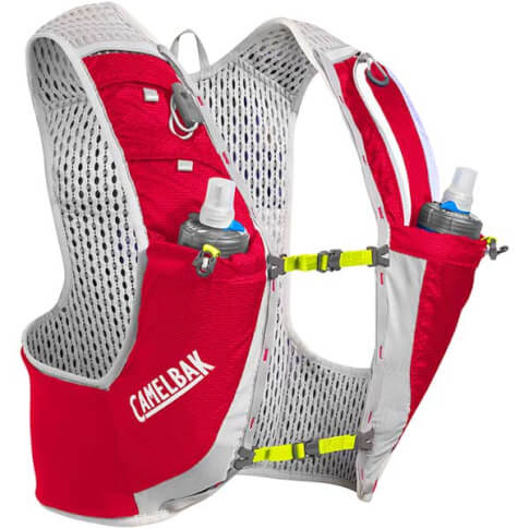 Kamizelka do biegania Ultra Pro Vest M czerwona Camelbak z dwoma bidonami Quick Stow Flask 500 ml