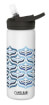 Wygodna butelka termiczna Eddy+ Vacuum Insulated 0,6l biała ze wzorem Camelbak