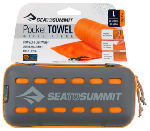 Ręcznik szybkoschnący 60x120 Pocket Towel L pomarańczowy Sea To Summit