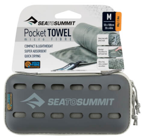 Ręcznik szybkoschnący 50x100 Pocket Towel M szary Sea To Summit