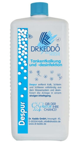 Preparat odwapnienie i dezynfekcja zbiornika Despur 250ml  Dr.Keddo