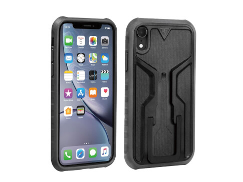 Uchwyt na telefon iPhone XR Ridecase Topeak czarny szary