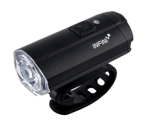 Wodoodporna lampa rowerowa przednia z sensorem światła Tron 500 Black USB Infini