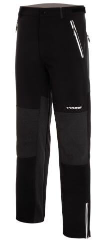 Oddychające spodnie softshell Summit Warm Pro czarno szare Viking