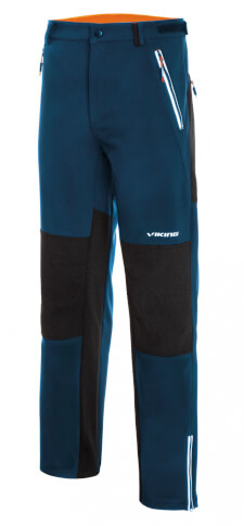 Oddychające spodnie softshell Summit Warm Pro niebiesko żółte Viking