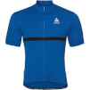 Koszulka rowerowa Shirt full zip Fujin Odlo niebieska