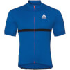 Koszulka rowerowa Shirt full zip Fujin Odlo niebieska