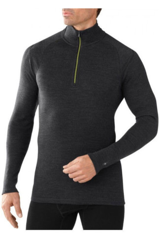 Bluzka M'S Merino 250 Baselayer 1/4 Zip Charcoal Heather Smartwool szara