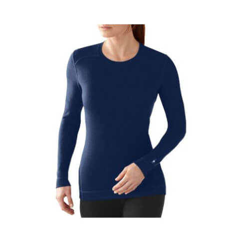 Bluzka 100% merino W'S Merino 250 Baselayer Crew Smartwool granatowa