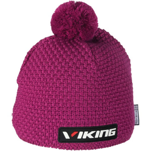 Czapka z pomponem Windstopper Berg Viking bordowa