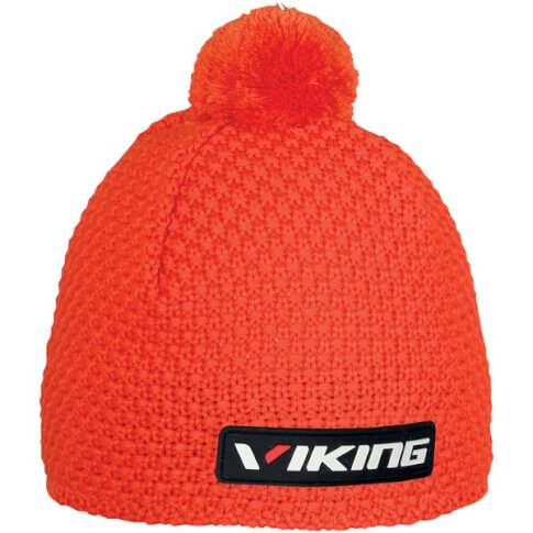 Czapka z pomponem Windstopper Berg Viking czerwona