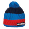Czapka w pasy z pomponem Windstopper Timber Viking niebiesko czerwona