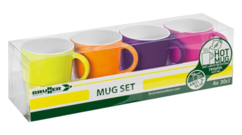 Zestaw turystycznych kubków Mug Set ABS Spectrum Flame wielokolorowy Brunner