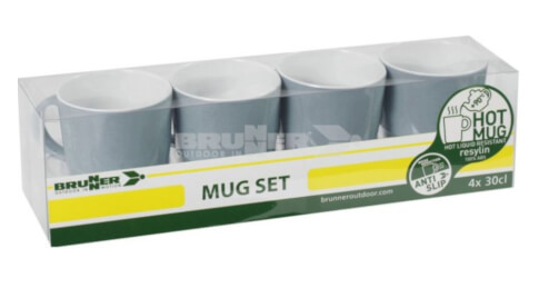 Zestaw turystycznych kubków Mug Set ABS Sandhya Grey szary Brunner