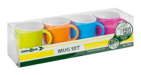 Zestaw turystycznych kubków Mug Set ABS Spectrum wielokolorowy Brunner