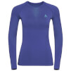 Damska koszulka antybakteryjna Odlo Performance Warm Top Crew Neck niebieska