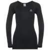 Damska koszulka antybakteryjna Odlo Performance Warm Top Crew Neck czarna