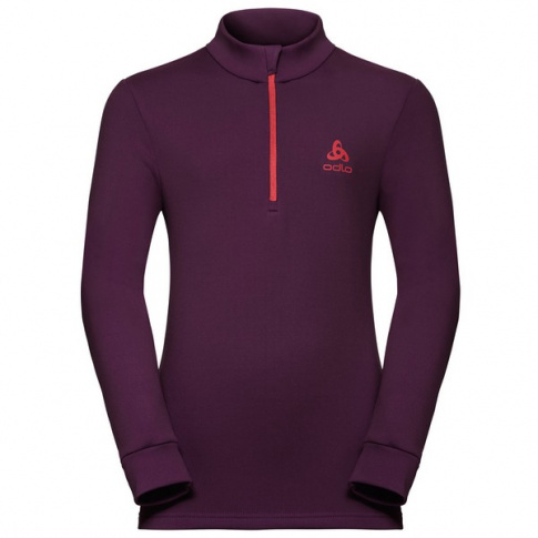 Bluza techniczna Midlayer 1/2 zip Carve Kids Warm Odlo fioletowa