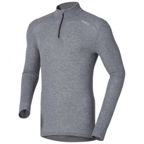 Koszulka termoaktywna Active Warm Shirt I/s turtle neck 1/2 zip Odlo szara