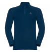 Koszulka termoaktywna Active Warm Shirt I/s turtle neck 1/2 zip Odlo granatowa