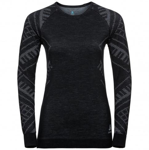 Bluzka techniczna Suw Top Natural Kinship Warm Odlo czarna