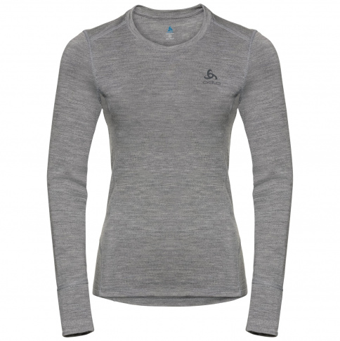 Bluzka z wełny merino Natural 100% merino Warm Suw Top Odlo szara